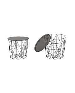 Помощна маса MARIFFA сиво/черно  (100.008.0602)