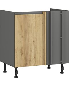 Кухненски шкаф LUSIL H-80/87 ЪГЛОВ графит/златен дъб крафт  (005.002.0057)