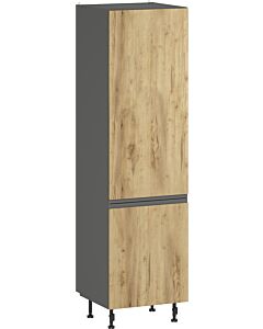 Кухненски шкаф LUSIL ШУ-60/219 ЗА ХЛАДИЛНИК графит/златен дъб крафт (005.002.0048)