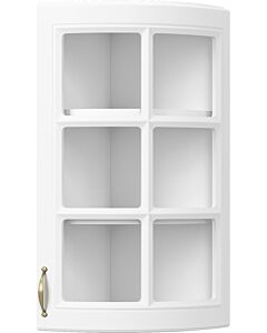 Кухненски шкаф горен MICHELLE витрина, заоблен В-30/72 бяло/бяло (005.002.0714)