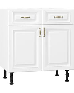 Кухненски шкаф долен MICHELLE Н-80/87 2 врати+2 чекмеджета бяло/бяло (004.103.0009)