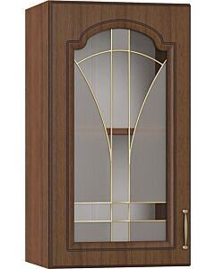 Кухненски шкаф OREH горен В-40/72 ВИТРИНА орех/орех мускат патина (005.002.0202)
