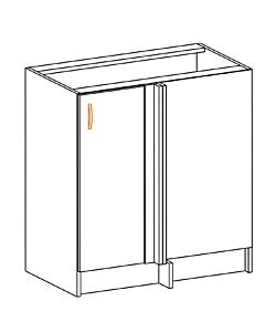 Кухненски шкаф PAULA КУТ НИЗ 80(90)Н 1ДВ без плот, бреза  (089.001.0141)