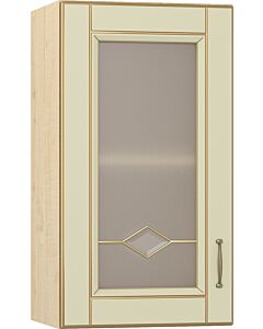 Кухненски шкаф VANILLA ВИТРИНА B-40/72  клен/златна патина  (005.002.1552)