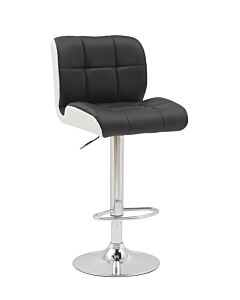 Бар стол Н-128 черно/бяло/хром  (100.009.0080)