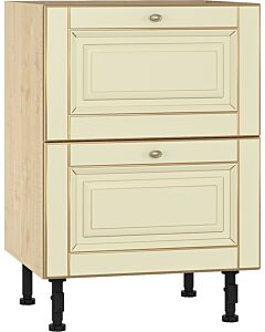 Кухненски шкаф VANILLA Н-60/87 2 чекмеджета клен/златна патина (004.100.0009)