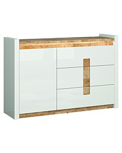 Скрин ALAMEDA KOM1D3S бял лак/дъб уестминстър/бял лак  (029.003.0004)