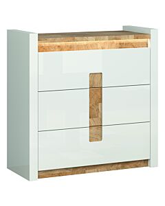 Скрин ALAMEDA KOM3S бял лак/дъб уестминстър/бял лак  (029.003.0010)