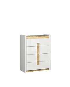 Скрин ALAMEDA KOM4S бял лак/дъб уестминстър/бял лак  (029.003.0019)