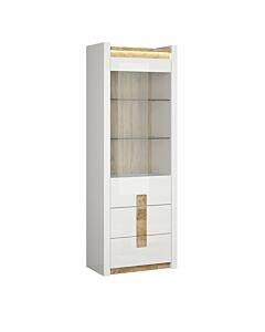 Витрина ALAMEDA REG1W2S бял лак/дъб уестминстър/бял лак  (029.003.0009)