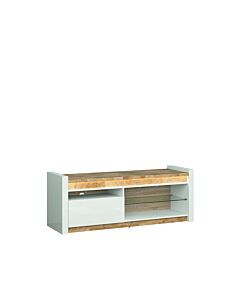 Шкаф за телевизор ALAMEDA RTV1S бял лак/дъб уестминстър/бял лак  (029.003.0002)