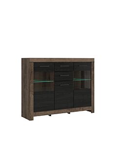 Витрина BALIN KOM1D2W2S корпус дъб монастри/фронт дъб черен  (015.005.0010)