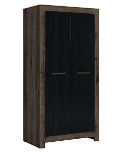 Гардероб BALIN SZF2D корпус дъб монастри/фронт дъб черен  (015.005.0006)