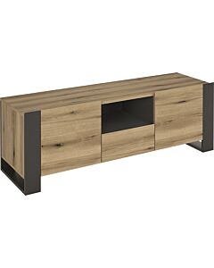 Тв шкаф COMBO RTV/140 сив графит/крайбрежен дъб  (004.106.0007)