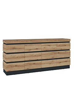 Комод CORTE CORK02 крайбрежен дъб/сиво  (088.002.0041)