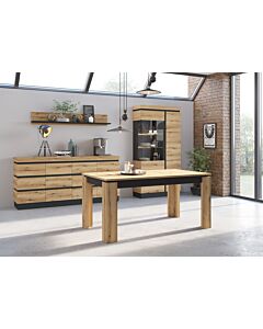 Витрина CORTE CORV01L крайбрежен дъб/сиво  (088.002.0044)