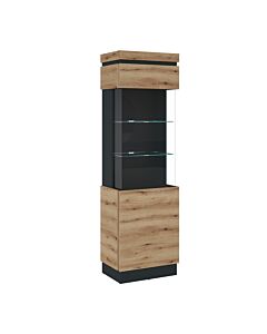 Витрина CORTE CORV02L крайбрежен дъб/сиво  (088.002.0045)