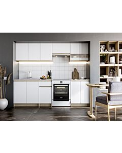 Кухня KATARINA LUX 2.40м дъб сонома/бяло