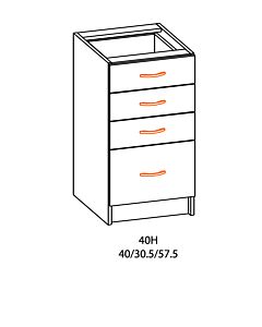 Кухненски шкаф ALINA долен 40H с плот тъмен мрамор  (089.001.0103)