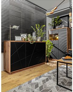 Скрин FORN KOM1D3S корпус дъб делано/фронт черно мат  (007.011.0003)