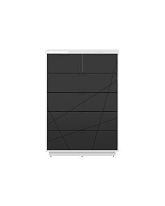 Скрин FORN KOM6S корпус бял лак/фронт черно мат  (007.011.0047)