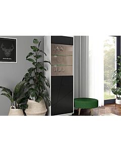 Витрина FORN REG1D1W корпус бял лак/фронт черно мат  (007.011.0021)