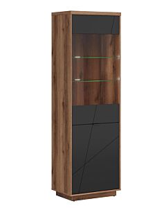 Витрина FORN REG1D1W корпус дъб делано/фронт черно мат  (007.011.0006)