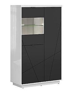 Витрина FORN REG2D1W корпус бял лак/фронт черно мат  (007.011.0023)