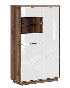 Витрина FORN REG2D1W корпус дъб делано/фронт бял лак  (007.011.0024)