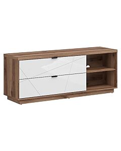ТВ шкаф FORN RTV2S корпус дъб делано/фронт бял лак  (007.011.0026)