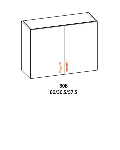 Кухненски шкаф ALINA горен 80B тъмен мрамор  (089.001.0104)