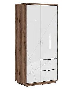 Гардероб FORN SZF2D2S корпус дъб делано/фронт бял лак  (007.011.0028)