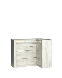 Ъглов скрин INDIANAPOLIS I-15 (посока по каталога) бял крафт  (003.030.0092)