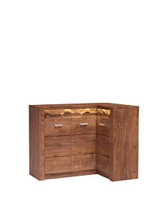 Ъглов скрин INDIANAPOLIS I-15 (посока по каталога) светла пепел  (003.030.0244)