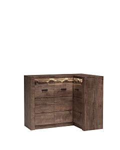 Ъглов скрин INDIANAPOLIS I-15 (посока по каталога) тъмна пепел  (003.030.0064)