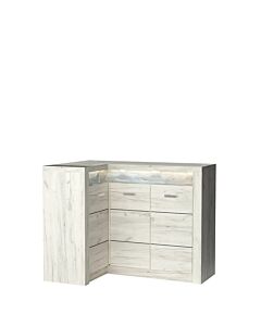 Ъглов скрин INDIANAPOLIS I-15 (обратно на каталога) бял крафт  (003.030.0093)