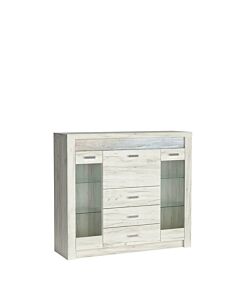 Витрина ниска INDIANAPOLIS I-8 бял крафт  (003.030.0084)