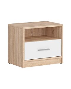 Нощно шкафче NEPO PLUS KOM1S корпус дъб сонома/фронт бяло  (020.004.0303)