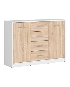 Шкаф NEPO PLUS KOM2D корпус бяло/фронт дъб сонома  (020.004.0193)