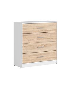 Скрин NEPO PLUS KOM4S корпус бяло/фронт дъб сонома  (020.004.0105)