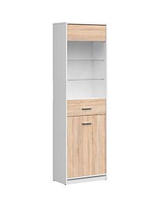 Шкаф NEPO PLUS REG1D1W корпус бяло/фронт дъб сонома  (020.004.0228)