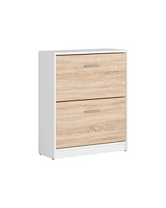 Шкаф за обувки NEPO PLUS SFB2K2 корпус бяло/фронт дъб сонома (020.004.0132)