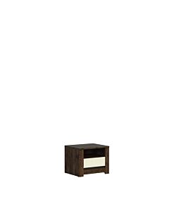 Нощно шкафче RUSO KOM1S корпус дъб април/фронт перлен лак  (023.006.0011)