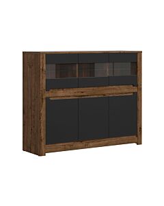 Скрин RUSO KOM3W3D корпус дъб април/фронт черно мат  (023.006.0016)