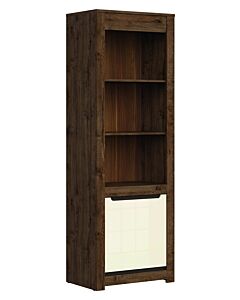 Шкаф RUSO REG1D корпус дъб април/фронт перлен лак  (023.006.0007)