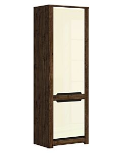 Шкаф RUSO REG2D корпус дъб април/фронт перлен лак  (023.006.0022)