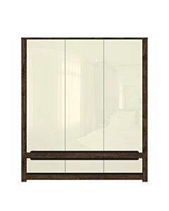 Гардероб RUSO SZF3D3S корпус дъб април/фронт перлен лак  (023.006.0024)