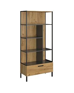 Етажерка SANTES 1S  златен дъб крафт/антрацит  (092.093.0029)