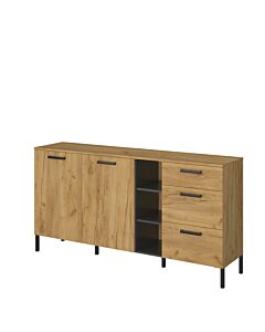 Скрин SANTES 2D3S златен дъб крафт/антрацит  (092.093.0037)