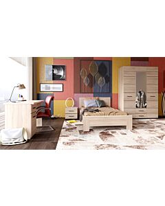 Легло с ламелна рамка SOLO 90 дъб сонома  (092.006.0020)